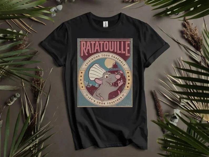 Ratatouille Black T Shirt Best Gift For Family S