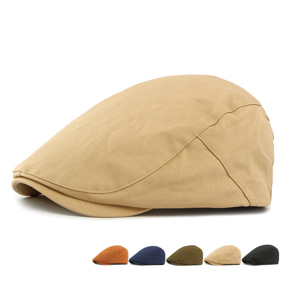 Spring Autumn Cap Men's Beret British Vintage Peaked Cap Women's Forward Cap