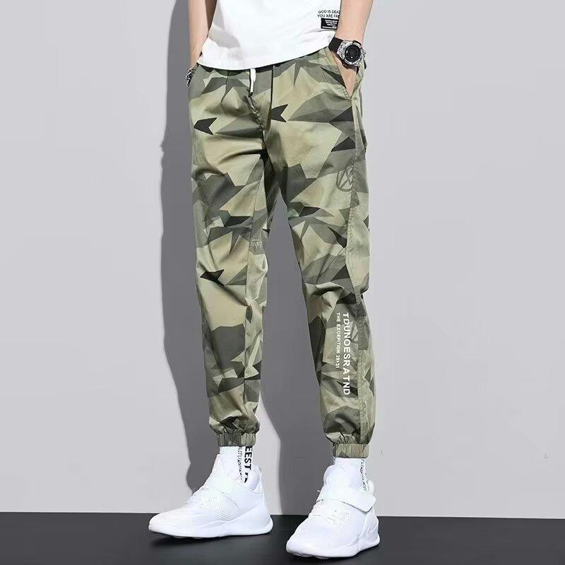 Camouflage nine-point pants men's summer thin loose-fitting casual overalls