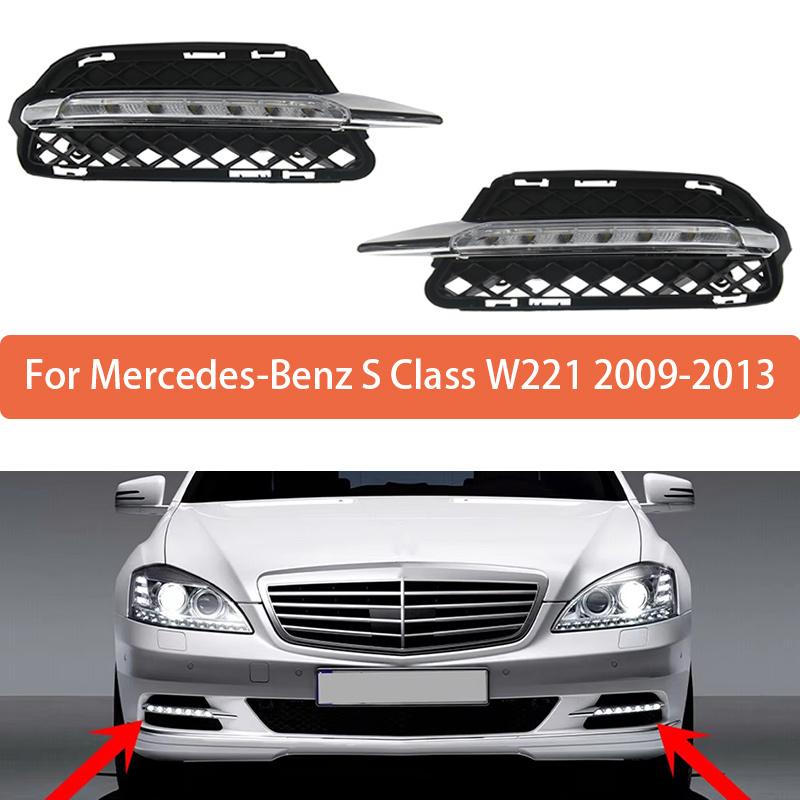 Daytime Running Light And Grille For Benz S Class W221 2009 2010 2011 2012-2013 Front Bumper Anti Fog Light A2218201756