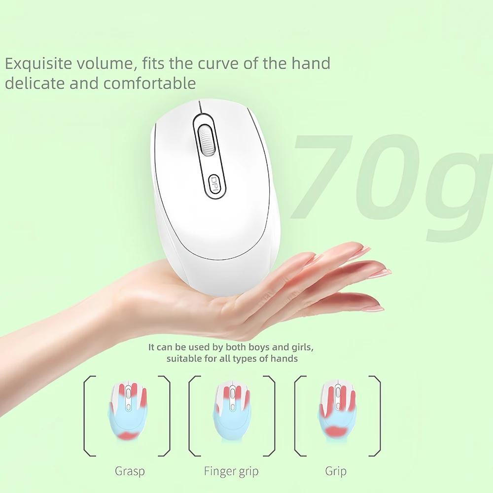 KEBIDUMEI Dual Mode 2.4G Wireless Mouse Bluetooth Mouse Rechargeable Mic Gaming Mouse 3-Level DPI Office Mouse For Tablet Laptop