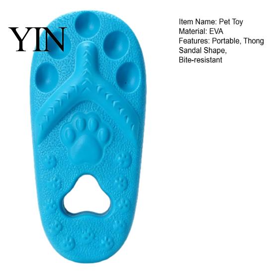 Bite Resistant Dog Toy for Aggressive Chewers Slipper Chew Toy, Puppy Teething Thong Sandal Shape, Interactive Safe EVA Material Fetch Small To Large