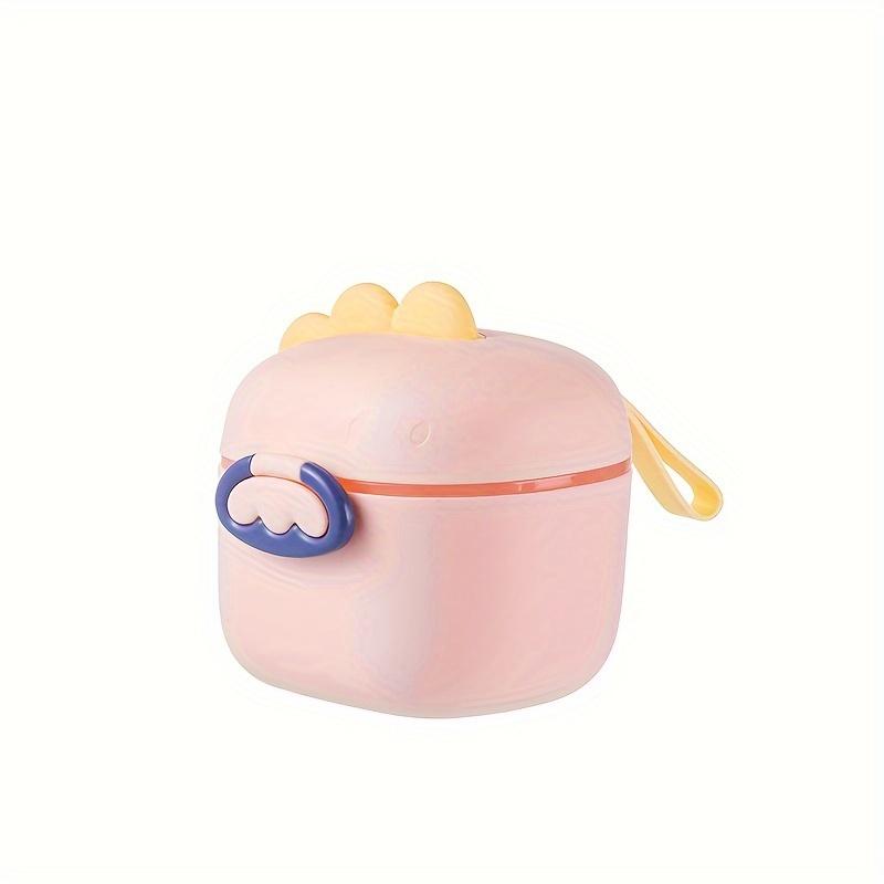 Large Capacity Cartoon Dinosaur Double Layer Milk Powder Dispenser - Convenient, Durable Plastic