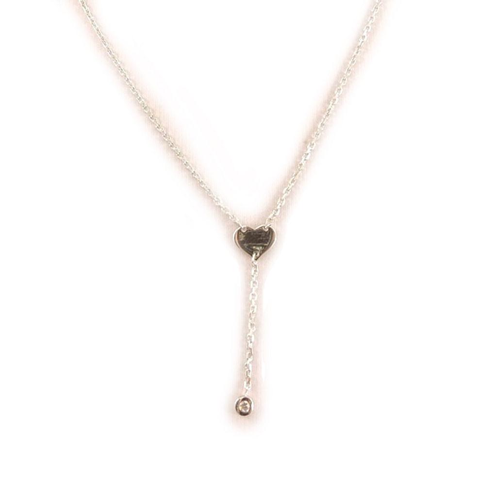 Les Trésors De Lily [D4460] - Silver 'Love' Necklace