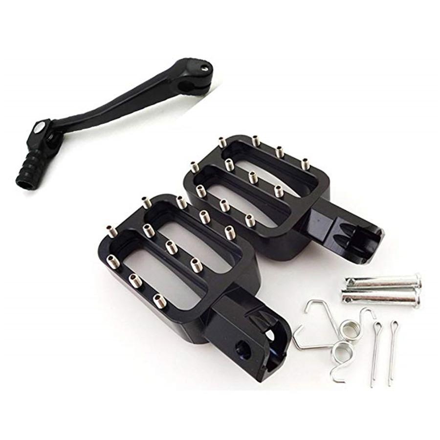 Cnc Footpegs Foot Rest Pegs + Folding Gear Shifter Lever For Crf50 Xr50 Pw50 Pw80 Klx110 Ttr50 Dirt Bike Pit Bike