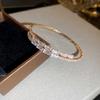 Gold Plated Zircon Titanium Steel Korean Minimalist Bangle | Versatile High-End Bracelet for Women