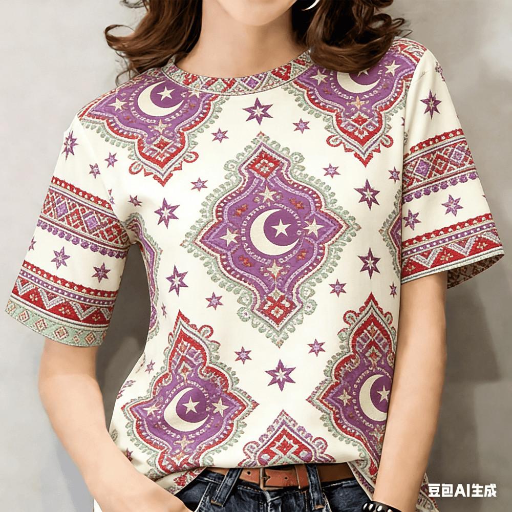 Casual printed short sleeved T-shirt - Water Splash Festival unisex style 2XS
