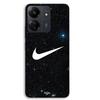 Custom Phone Case - MANIACASE - Xiaomi Redmi 13C 4G - TPU Silicone - Black - Starry Galaxy Nike Pattern