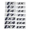 3D Letters Emblem Badge Car Rear Trunk Logo Sticker for iX I3 I4 I7 iX3 iX4 iX7 Glossy Black Accessories