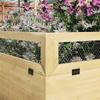 Raised Garden Bed Planter Box Herb Bed, Weather-Resistant, 1 Trellis, 183 x 98.5 x 95 cm, Natural