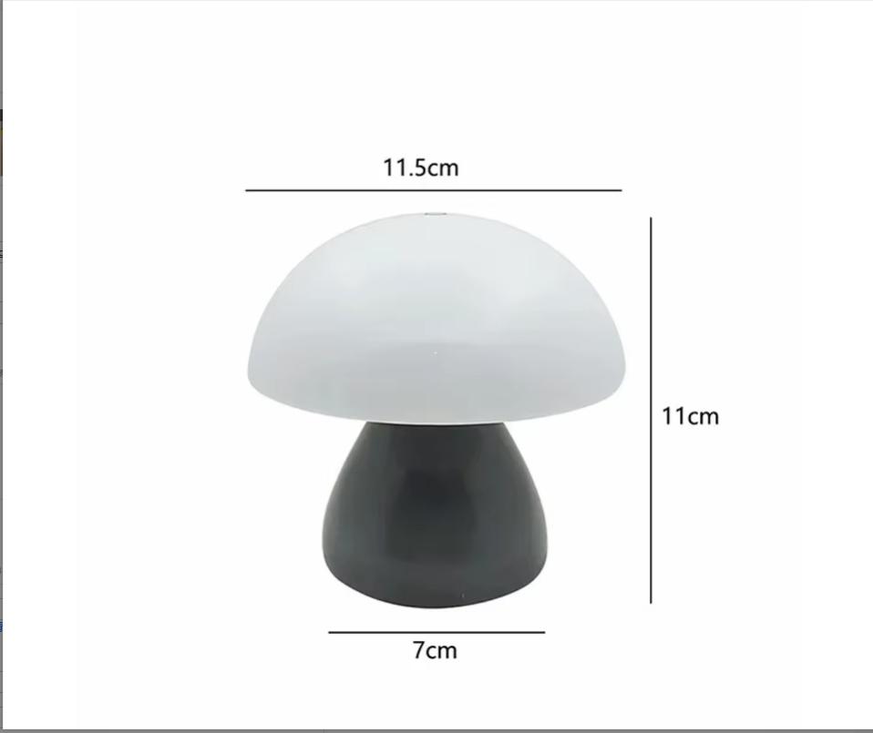 Mushroom LED Table Lamp Touch Dimming USB Charging Night Light for Bedroom/Desk/Coffee Bar Decorative Ambient Night Lighting