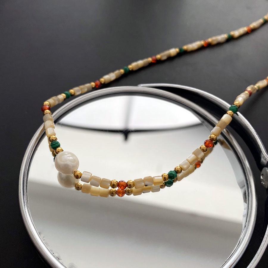 

Colorful Freshwater Pearl Beaded Choker Necklace - 2023 Trendy Women s Accessory