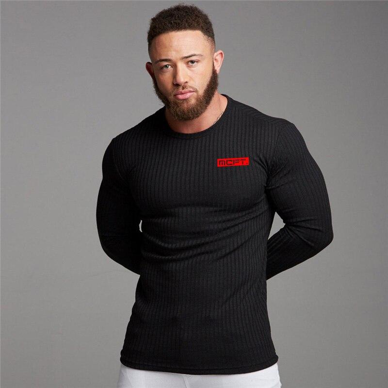 Muscleguys Módní jednobarevné pletené tričko s měkkým dotekem, pánské, hezké, elastické, ležérní tričko s dlouhým rukávem