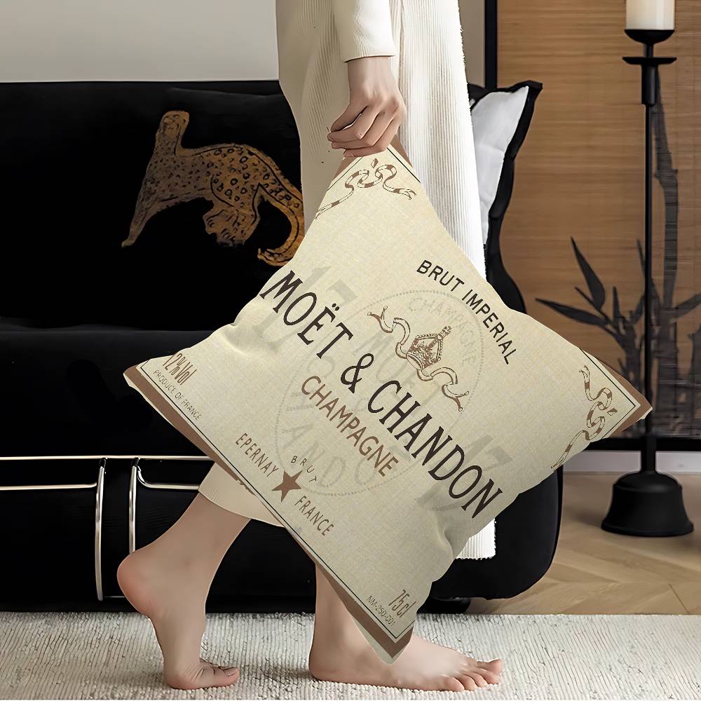Brand M-Moet C-Chandon Pillow Anime Pillow Sofa Bed Head Pillow Cover Cushion Cover 45x45 Cm Fashion