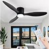 IRALAN Ceiling Fan With Light 6-speed Choice Reversible DC Motor 3CCT with Remote Control Whisper Easy Install black/White/Wood