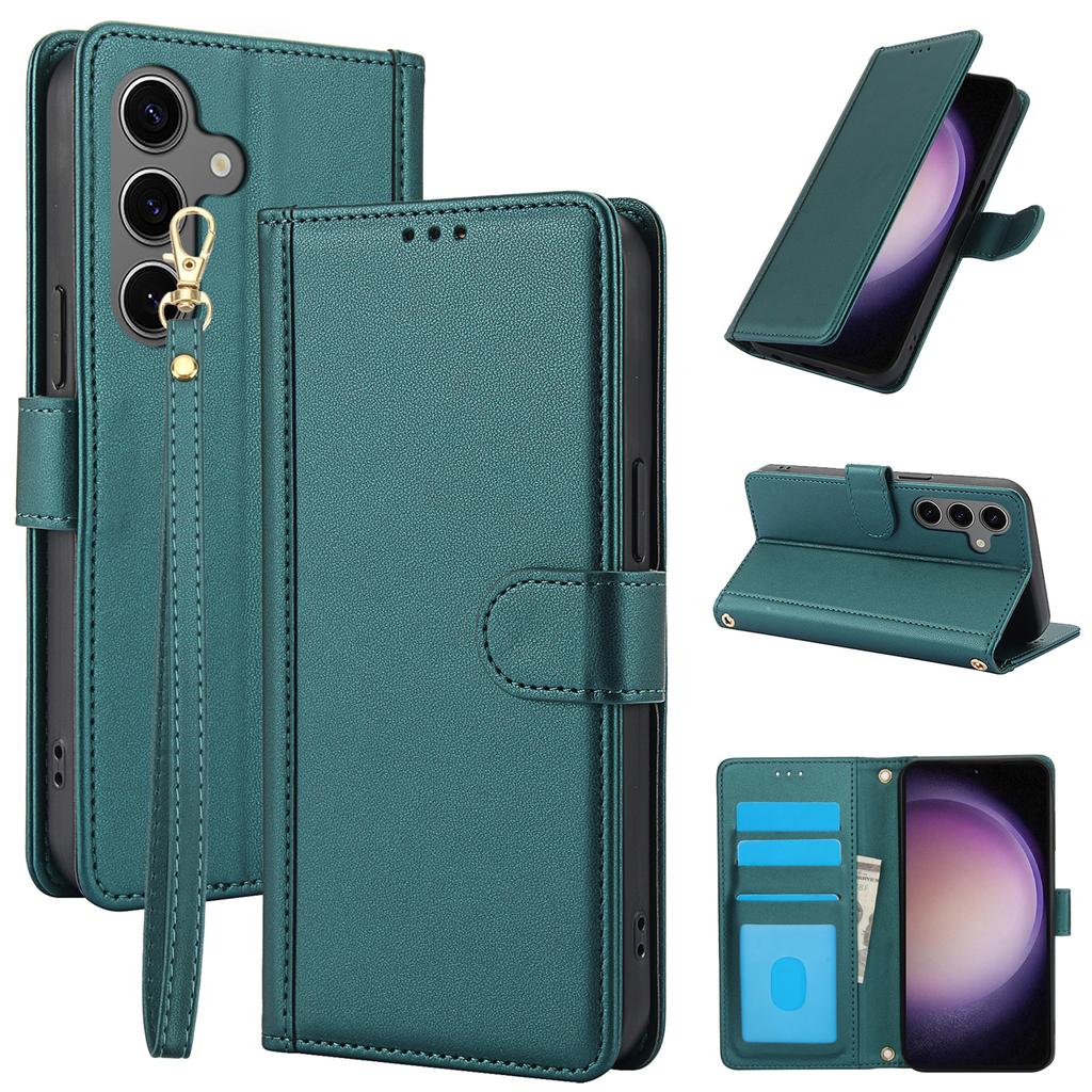 For Samsung Galaxy S26 /S26 Pro Case PU Leather Stand View Phone Wallet Cover with Hand Strap