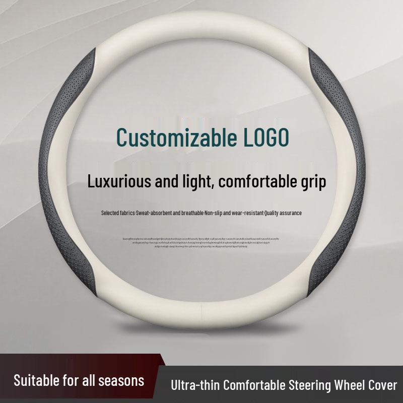 Steering Wheel Cover for BYD: Dolphin, Han, Seagull, Yuan Plus, Qin Plus DMI, Song, Tang - Includes Card Holder