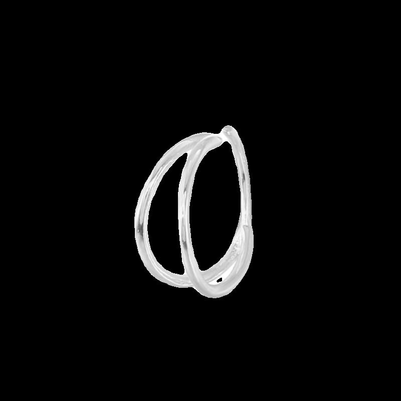 Ring Female Double Layer European and American Style Simple Personality Puncture Hypoallergenic Earring Bone Ring Nose Ring Male Puncture Handsome
