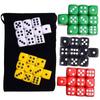 50Pcs 16mm 0.63In Digital Dices Kit 6 Sided Acrylic Dice Children Puzzle Board Game Dices Toy Round Corner KTV Bar Dices