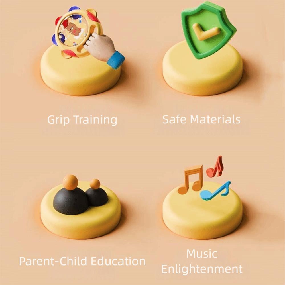 Learning Toys Baby Tambourines Clapping Drum Percussion Sound Toy  Shaking Tambourine