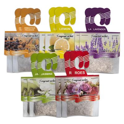 Versatile Aromatherapy Sachets for Cars, Closets & Bathrooms - Lavender, Jasmine, Cinnamon, Lemon & Rose Scents - Odor Eliminator & Freshener