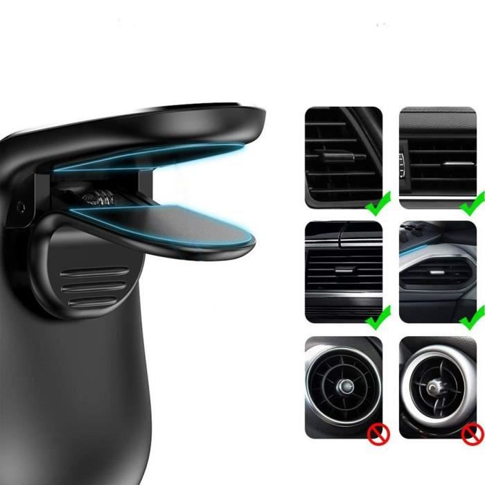 Car Mount - XIAOMI - Universal - Magnetic - Spring Clip - Black