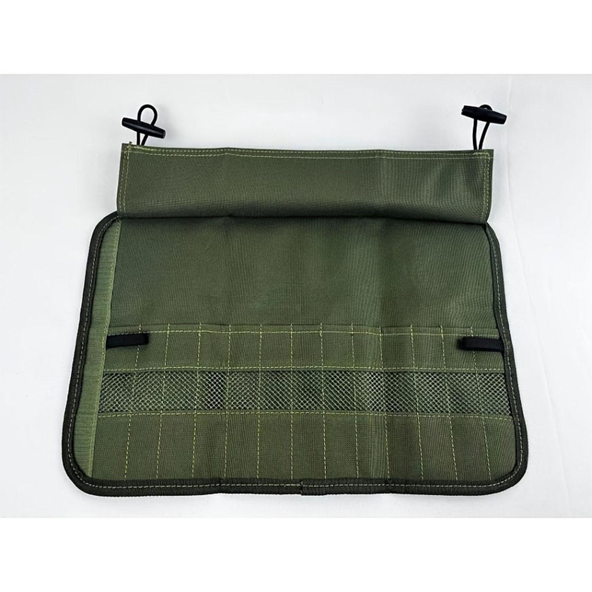 Outdoor camping tableware storage bag, lightweight and foldable roll, picnic tableware storage bag outdoor tableware storage bag зелёный