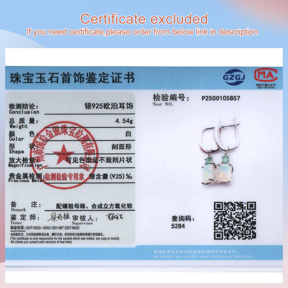 Luxuriöse 925 Sterlingsilber Ohrringe natürlicher OKT 6*8mm Opal echte Edelsteine feiner Schmuck für Damen Jubiläums- und Geburtstagsgeschenk