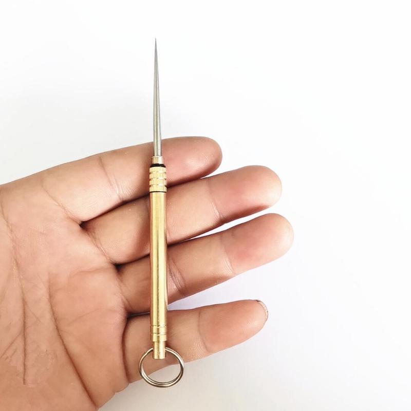 Elegante Mescolatore in Metallo | Manico ad Anello Doppio | Stuzzicadenti di Lusso | Set Regalo Gourmet Portatile | Collezione di Stoviglie Premium