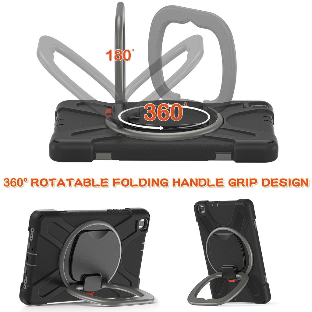 360 Rotating Kids Case For Samsung Galaxy Tab A 8.0 2019 SM-T290 SM-T295 Heavy Duty Stand Cover With Handle Grip Shoulder Strap