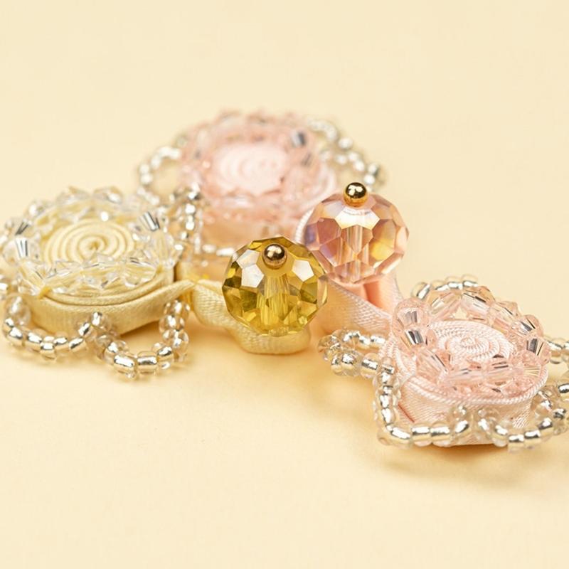Rose Knot Button Closure 5 Piece Decorative Cheongsam Collar Button for Costume Neckline Sewing and Traditional Apparel Project