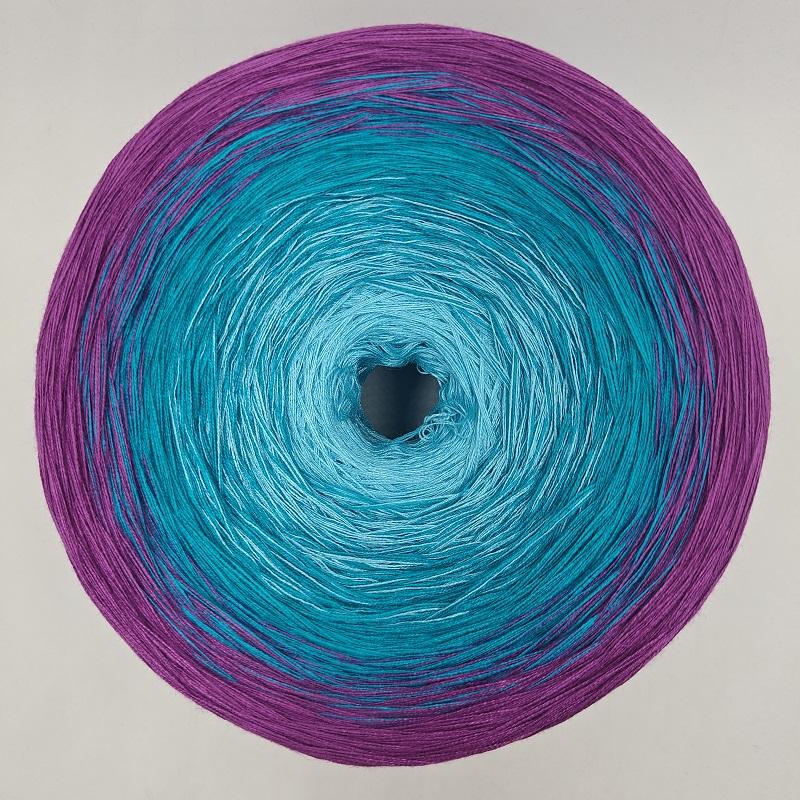 300g Mercerized Cotton Yarn Gradient Color Long Section Dyed Hand Wound Mixed Strand Cake Thread DIY Hand Knitted Shawl Scarf