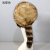 Women S Winter Ethnic Style Faux Fur Flat Top Hat With Ear Flap Tail