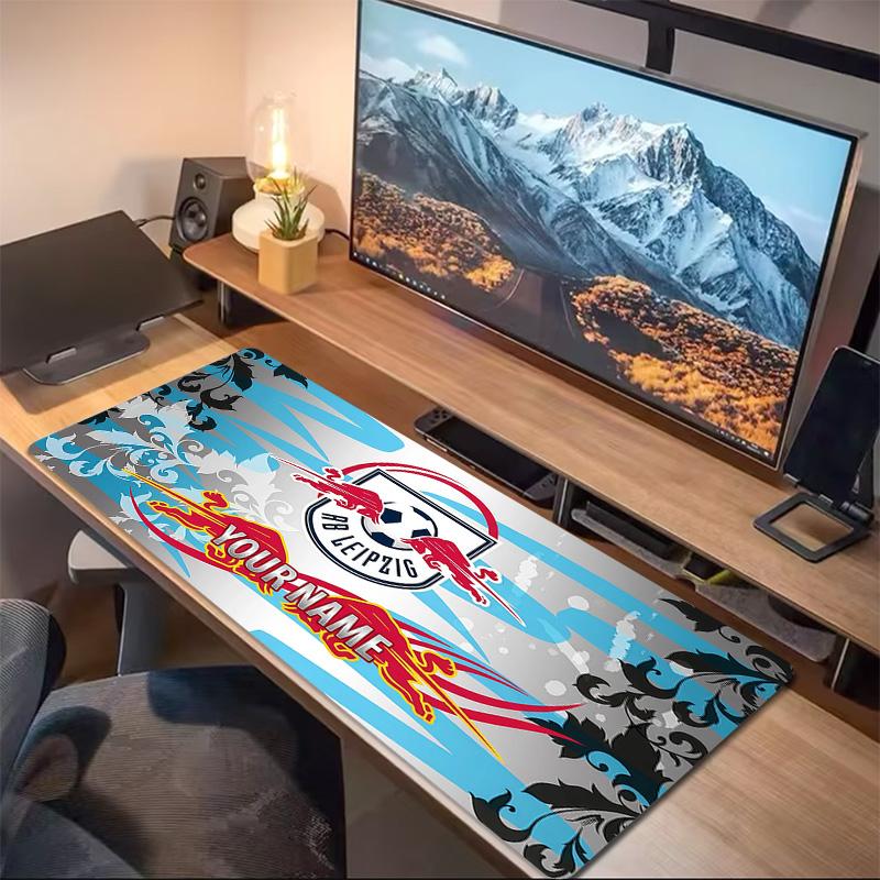 Custom Name RB Leipzig Print  Cushion Non-slip Laptop Tablet Big Mousepad XXL Mat Mini PC Playmat With Lock edge