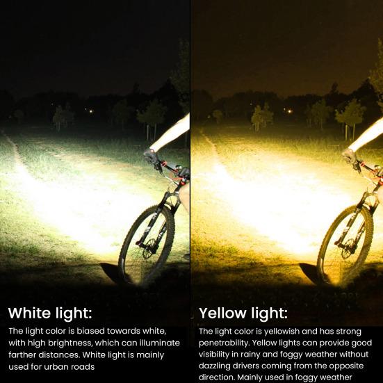 Bicycle Headlight Tail Light Waterproof High Lumens Type-C Rechargeable Universal MTB Road Mountain Bike Night Riding Safety Warning Front Rear Lamp