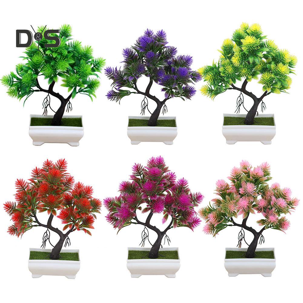 Blooming Bouquet Artificial Flower Pine Tree Bonsai Stage Garden Wedding Party Decor