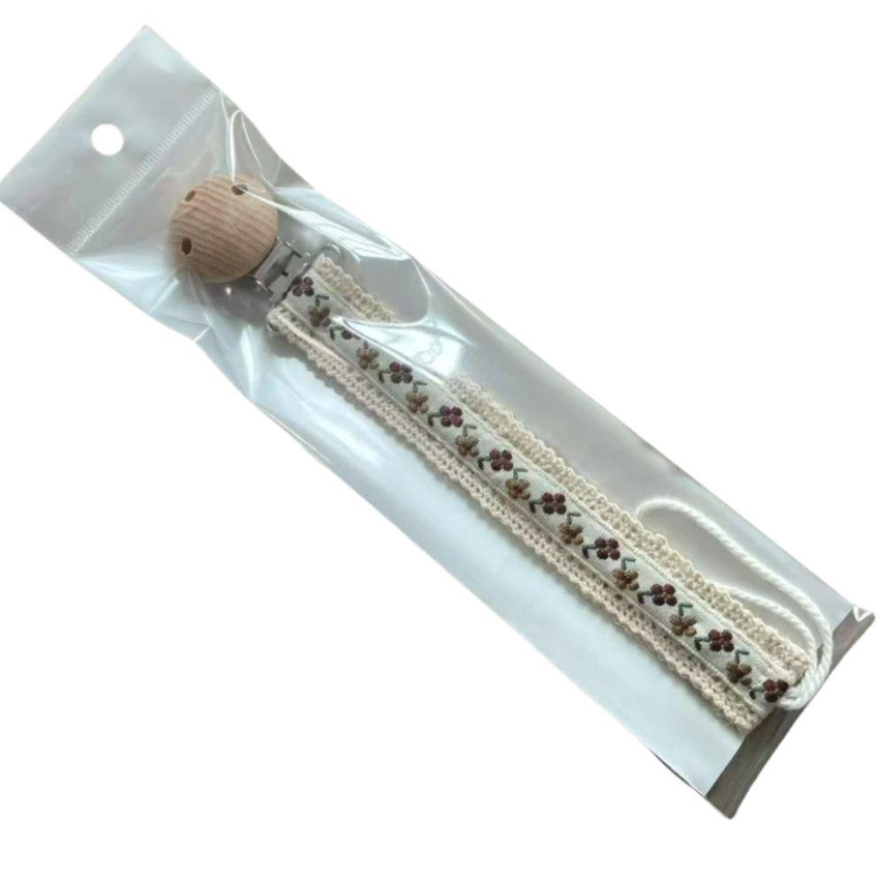 Guard Design Baby Pacifier Chain Cute Flower Print Teether Pendant Dummy Nipple Holder  Baby Use