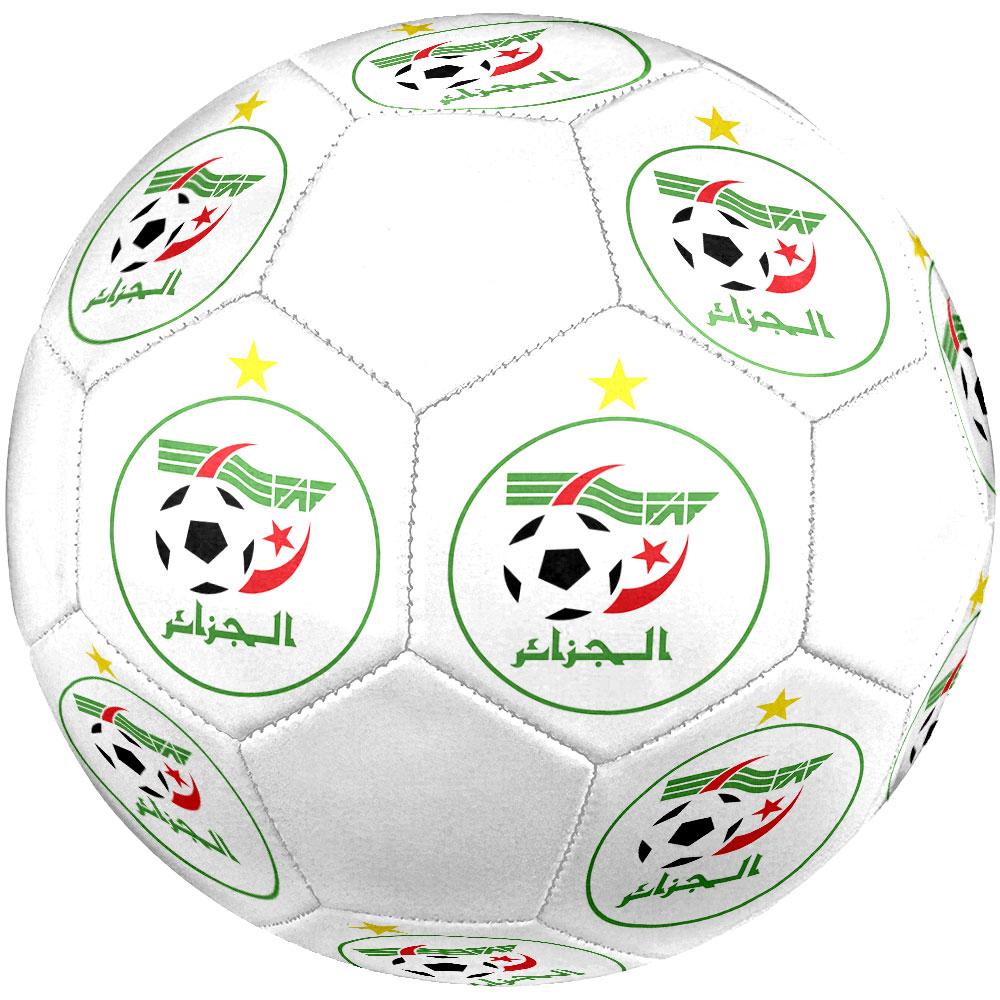 Algeria National Football Logo Size 5 Soccer Ball, Machine-Stitched PVC, Durable & High Bounce, All Ages Fit, Fan Merchandise, Matches & Outdoor Use.