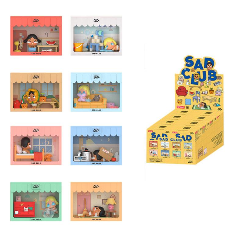 New POP MART CRYBABY Sadness Club Collection Mystery Boxes Single Mystery Box/Full Box 8 Pcs PPMT-2312-0078