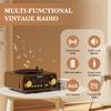 Retro Vinyl Player Style Radio, Portable FM/AM/SW & Wireless Streaming, Unique Vintage Decor For Home & Gift Idea