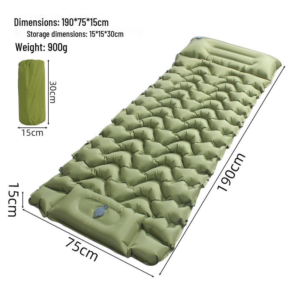 Ultra-Elastic Single Camping Mat: Moisture-Proof, Portable TPU Inflatable Mattress.