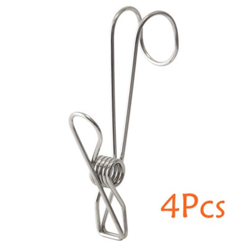 Paslanmaz Çelik Kanca Klip Ev İç Giyim Çorap Kurutma Klipleri Elbise Yorgan Rüzgar Geçirmez Klip Askı