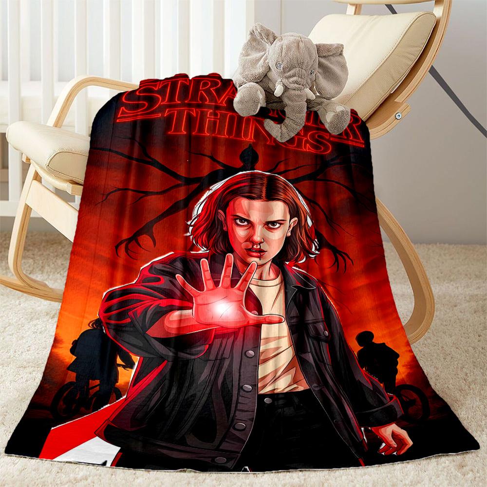 Stranger Things Artwork Suitable Blanket for Offices, Travel, Living Rooms Also a Good Gift for Friends and Family Suitable for All Seasons.