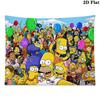 Cartoon The Simpsons Wall Tapestry Aesthetic Wall Hanging Printed Fabric Blanket Decorative Tapestries for Bedroom Living Room Home Decor