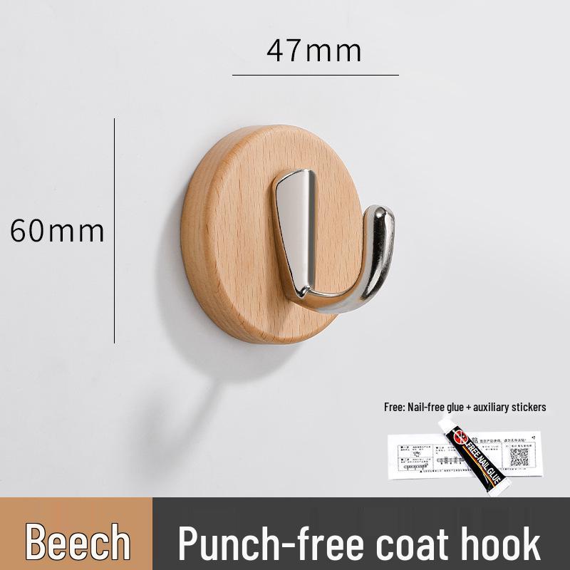 

Walnut Bathroom Wall-Mounted Adhesive Hook for Clothes No Specifications