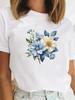 Tee Sweet Trend Flower Cute Clothes Clothing for Unisex Female Casual Top Short SleeveGraphic Tees Playeras De mujeres