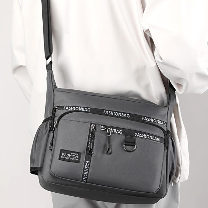 1Pc Large Capacity Men's Shoulder Bag Crossbody Bag Wear-resistant Waterproof Multi-pocket Shoulder Bag Business Bag Leisure Bag Waterproof