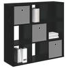Sideboard in Black Oak Look 88.5 x 29 x 84.5 cm