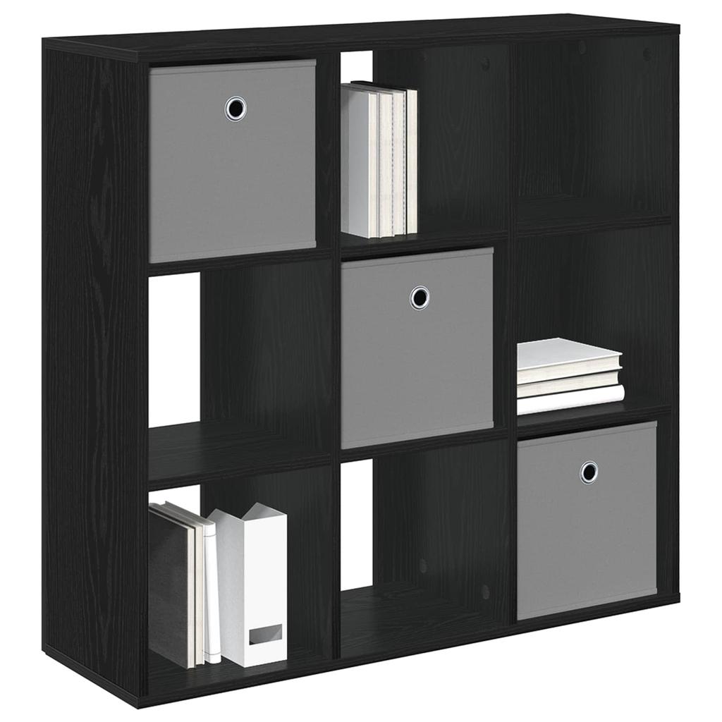 Sideboard in Black Oak Look 88.5 x 29 x 84.5 cm