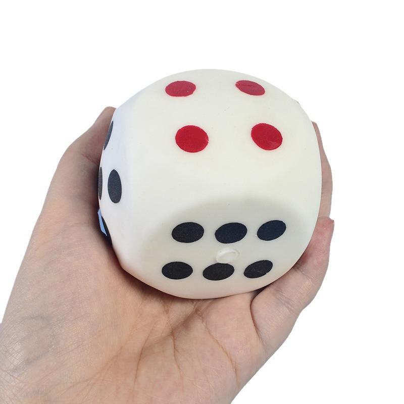 2.56" Squishies Dice Kawaii Soft Slow Rising Large 6-Sided Dice with Dots Stress Relief Kids Toys Collection Decorative Props